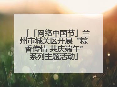 「网络中国节」兰州市城关区开展“粽香传情 共庆端午”系列主题活动