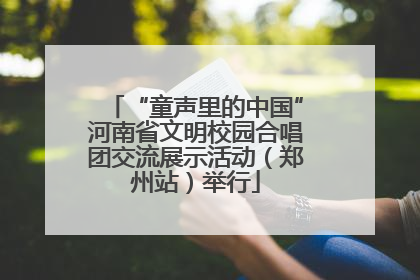 “童声里的中国”河南省文明校园合唱团交流展示活动（郑州站）举行