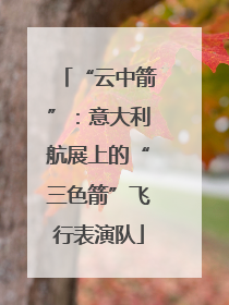“云中箭”：意大利航展上的“三色箭”飞行表演队