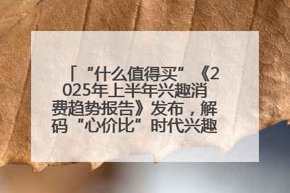 “什么值得买”《2025年上半年兴趣消费趋势报告》发布，解码“心价比”时代兴趣消费新范式