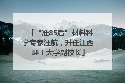 “准85后”材料科学专家汪航，升任江西理工大学副校长