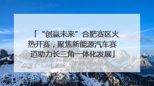 “创赢未来”合肥赛区火热开赛，聚焦新能源汽车赛道助力长三角一体化发展