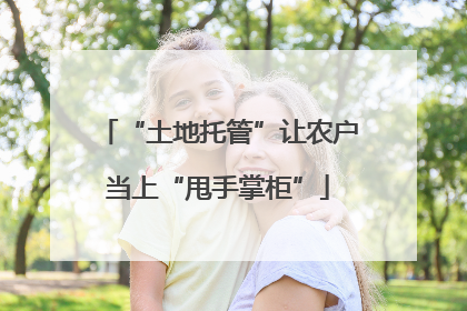 “土地托管”让农户当上“甩手掌柜”