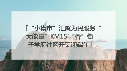 “小集市”汇聚为民服务“大能量”KM15′“香”街子学府社区开集迎端午