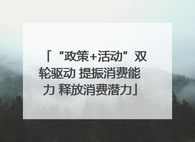 “政策+活动”双轮驱动 提振消费能力 释放消费潜力