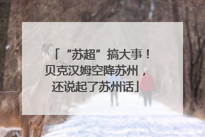 “苏超”搞大事！贝克汉姆空降苏州，还说起了苏州话