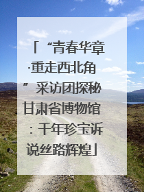 “青春华章·重走西北角”采访团探秘甘肃省博物馆：千年珍宝诉说丝路辉煌