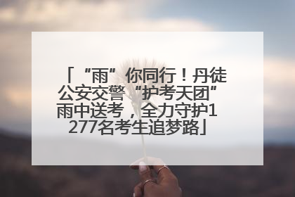 “雨”你同行！丹徒公安交警“护考天团”雨中送考，全力守护1277名考生追梦路
