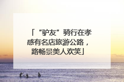 “驴友”骑行在孝感有名店旅游公路，路畅景美人欢笑