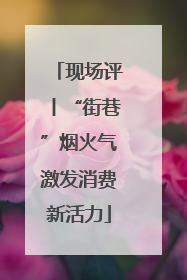 现场评丨“街巷”烟火气激发消费新活力