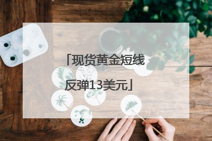 现货黄金短线反弹13美元