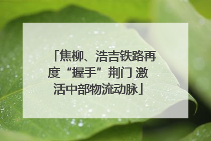 焦柳、浩吉铁路再度“握手”荆门 激活中部物流动脉