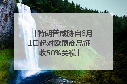 特朗普威胁自6月1日起对欧盟商品征收50%关税