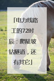 电力线路工的72时辰：爬陡坡钻隧道，还有其它