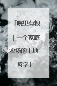 皖里有粮｜一个家庭农场的土地哲学