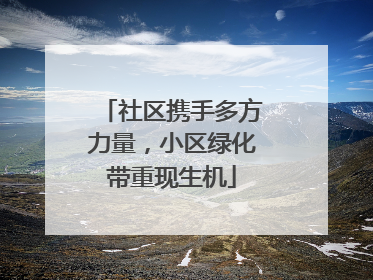 社区携手多方力量，小区绿化带重现生机