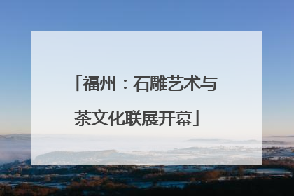 福州：石雕艺术与茶文化联展开幕