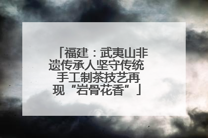 福建：武夷山非遗传承人坚守传统 手工制茶技艺再现“岩骨花香”