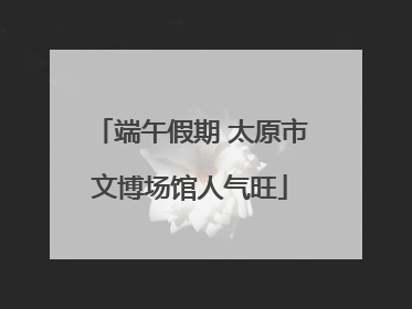端午假期 太原市文博场馆人气旺