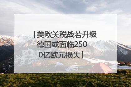 美欧关税战若升级 德国或面临2500亿欧元损失