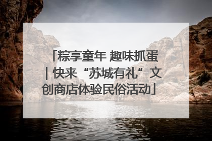 粽享童年 趣味抓蛋｜快来“苏城有礼”文创商店体验民俗活动