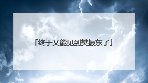 终于又能见到樊振东了