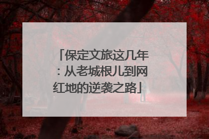 保定文旅这几年：从老城根儿到网红地的逆袭之路