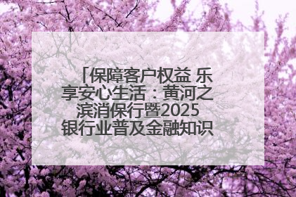 保障客户权益 乐享安心生活：黄河之滨消保行暨2025银行业普及金融知识万里行活动举办