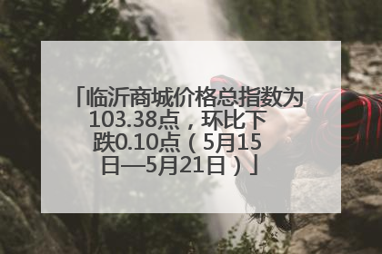 临沂商城价格总指数为103.38点，环比下跌0.10点（5月15日—5月21日）