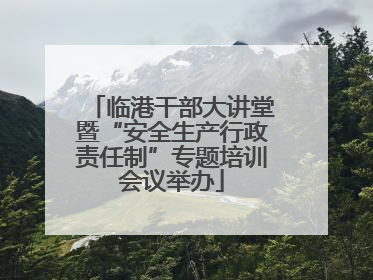 临港干部大讲堂暨“安全生产行政责任制”专题培训会议举办