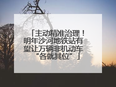 主动精准治理！明年沙河地铁站有望让万辆非机动车“各就其位”