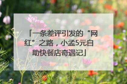 一条差评引发的“网红”之路，小孟5元自助快餐店奇遇记