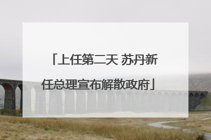 上任第二天 苏丹新任总理宣布解散政府