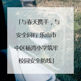 与春天携手，与安全同行 乐山市中区杨湾小学筑牢校园安全防线