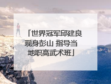 世界冠军邱建良现身彭山 指导当地职高武术班