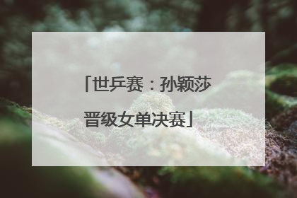 世乒赛：孙颖莎晋级女单决赛