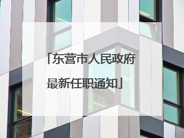 东营市人民政府最新任职通知