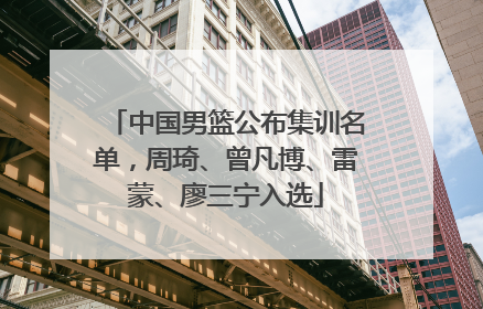 中国男篮公布集训名单，周琦、曾凡博、雷蒙、廖三宁入选