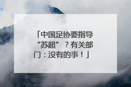 中国足协要指导“苏超”？有关部门：没有的事！