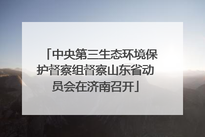 中央第三生态环境保护督察组督察山东省动员会在济南召开