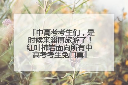 中高考考生们，是时候来淄博旅游了！红叶柿岩面向所有中高考考生免门票