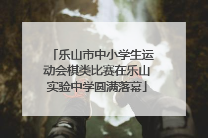 乐山市中小学生运动会棋类比赛在乐山实验中学圆满落幕
