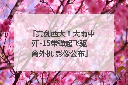 亮剑西太！大雨中歼-15带弹起飞驱离外机 影像公布