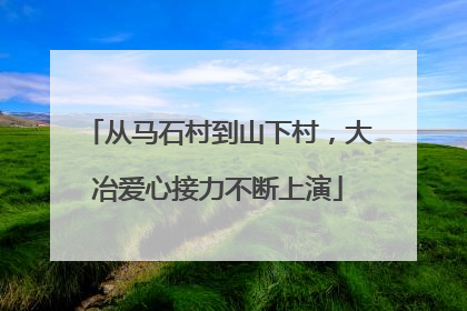 从马石村到山下村，大冶爱心接力不断上演