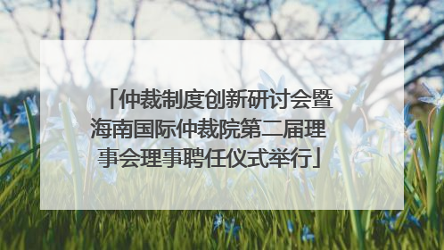 仲裁制度创新研讨会暨海南国际仲裁院第二届理事会理事聘任仪式举行