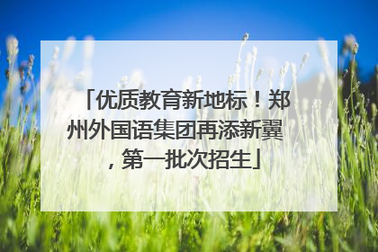 优质教育新地标！郑州外国语集团再添新翼，第一批次招生