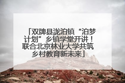 双牌县泷泊镇“泊梦计划”乡镇学堂开讲！联合北京林业大学共筑乡村教育新未来