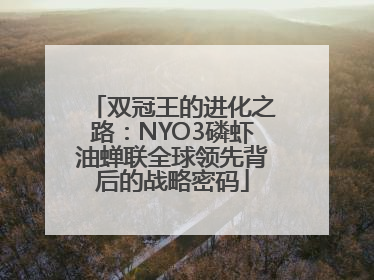 双冠王的进化之路：NYO3磷虾油蝉联全球领先背后的战略密码