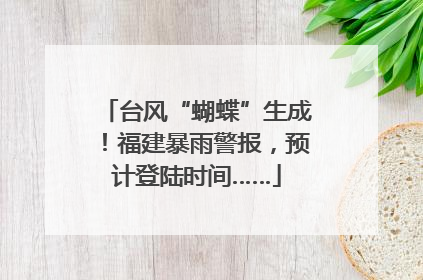台风“蝴蝶”生成！福建暴雨警报，预计登陆时间……