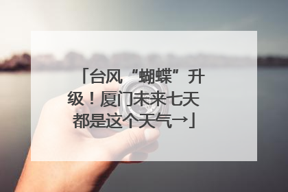 台风“蝴蝶”升级！厦门未来七天都是这个天气→